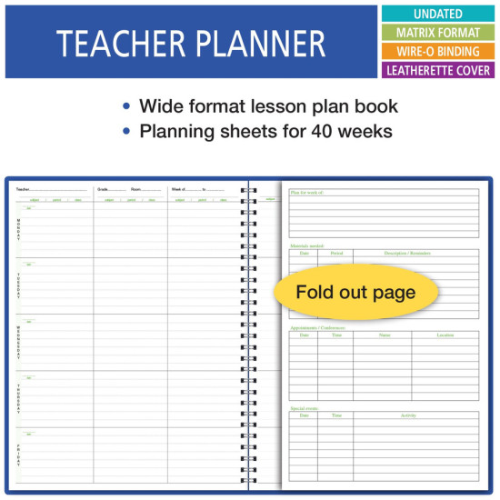 8WPL - 8 Period WIDE Teacher Lesson Plan Book