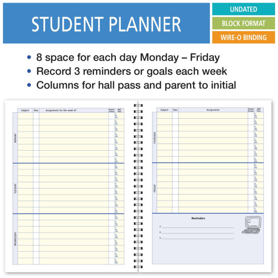 S40 - Undated Student Assignment Planner