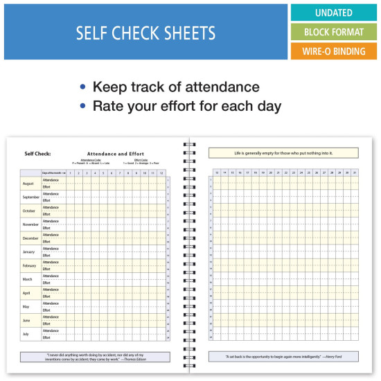S40 - Undated Student Assignment Planner