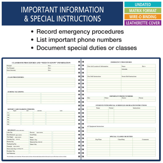 WC-8 - Combination WIDE Plan and Record Book
