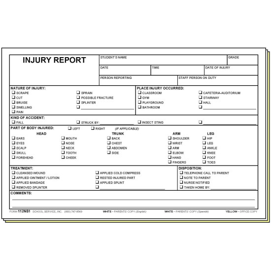 112NS1 - Injury Report - Bilingual