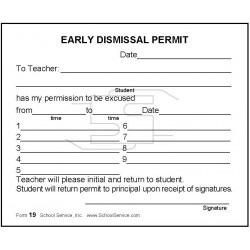 19 - Early Dismissal Permit