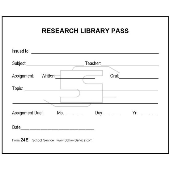 24E - Research Library Pass