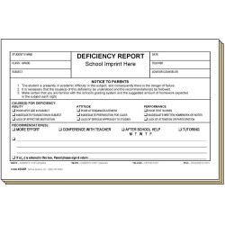 45GS1 - Deficiency Report - Bilingual w/School Imprint
