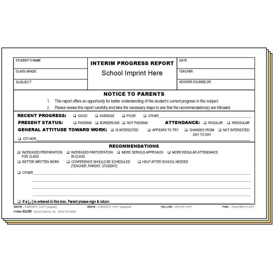 45JS1 - Interim Progress Report - Bilingual w/School Imprint