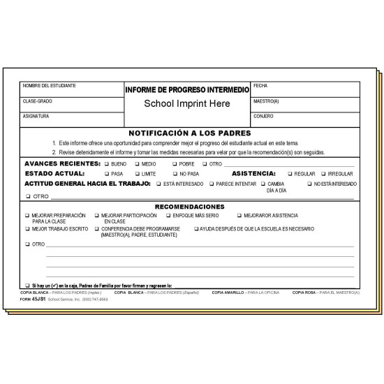 45JS1 - Interim Progress Report - Bilingual w/School Imprint