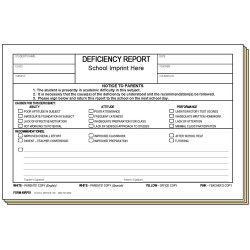 45RPS1 - Deficiency Report - Bilingual w/School Imprint