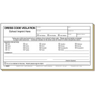54BS1 - Dress Code Violation - Bilingual w/School Imprint