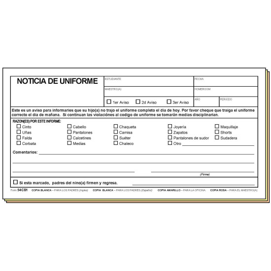 54CS1 - Uniform Notice - Bilingual