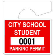 56J2 - Parking Hang Tag - Small