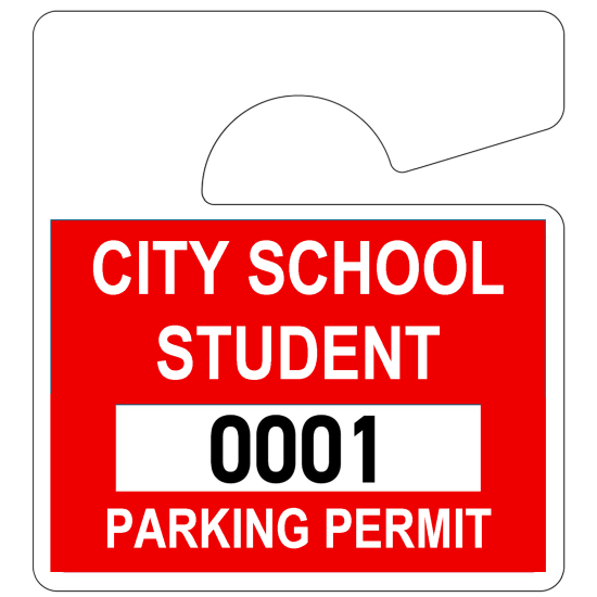 56J2 - Parking Hang Tag - Small