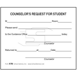 67B - Counselor's Request for Student