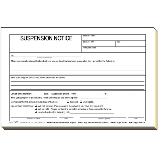 73FS1 - Suspension Notice - Bilingual