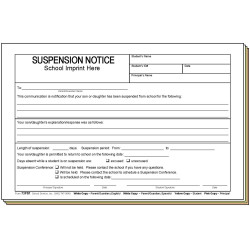 73FS1 - Suspension Notice - Bilingual w/School Imprint