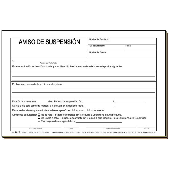 73FS1 - Suspension Notice - Bilingual