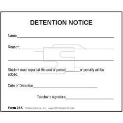75A - Detention Notice