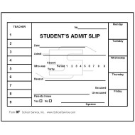 8F - Student's Admit Slip