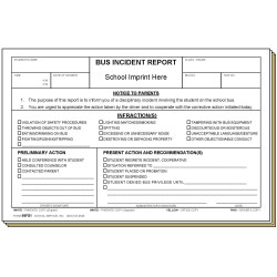 98FS1 - Bus Incident Report - Bilingual w/School Imprint