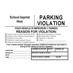 B56 - Parking Violation Sticker Book