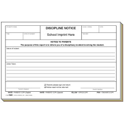 73CS1 - Discipline Notice - Bilingual w/School Imprint