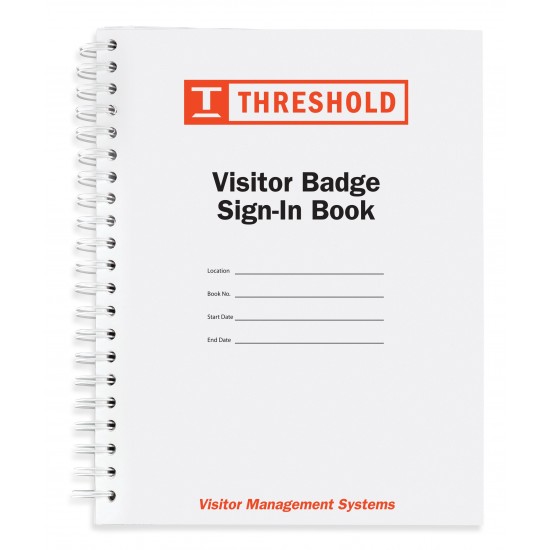 761 - Visitor Label Badges Book with Side Sign-Out Stub