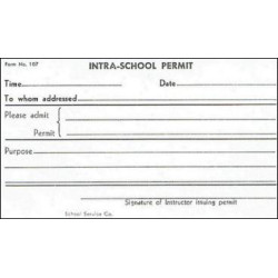107 - Intra-School Permit