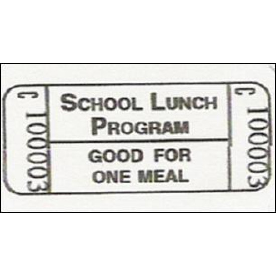 18N - B Prefix Lunch Roll Tickets