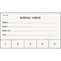 18A - Large 5 Punch School Lunch Ticket