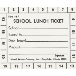 18F - 23 Punch School Lunch Ticket