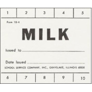 18H - 10 Punch School Milk Ticket