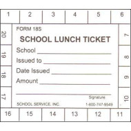 18S - 20 Punch School Lunch Ticket