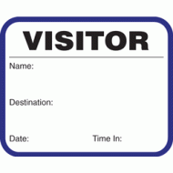 641V - Stock Extra Small Visitor Label Badges Book