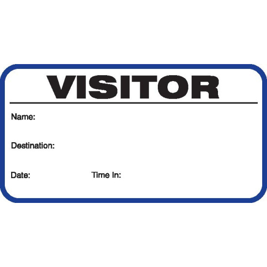 701 - Stock Visitor Label Badges Book