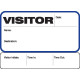 702 - Stock Visitor Label Badges Book with Sign-Out Stub