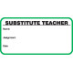 706 - Stock Substitute Teacher Label Badges Book