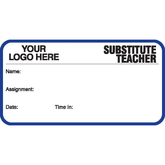 746 - Substitute Teacher Label Badges Book