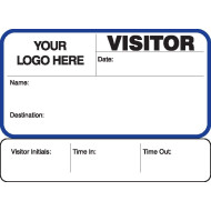 755 - Visitor Label Badges Book with Sign-Out Stub