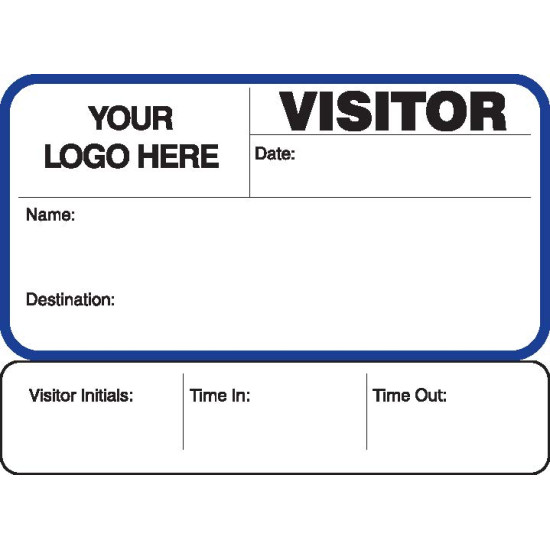 755 - Visitor Label Badges Book with Sign-Out Stub 755 - Visitor Label Badges Book with Sign-Out Stub