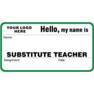 758X - Substitute Teacher Label Badges Book