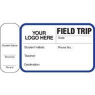 764S - Field Trip Label Badges Book with Side Sign-Out Stub (150 Badges)