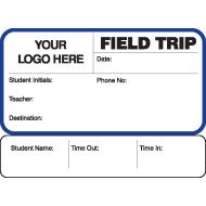 773 - Field Trip Label Badges Book with Sign-Out Stub