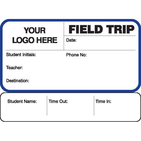 773 - Field Trip Label Badges Book with Sign-Out Stub 773 - Field Trip Label Badges Book with Sign-Out Stub