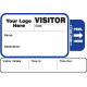 814 - Expiring Visitor Label Badges Book with Sign-Out Stub  