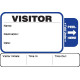 816 - Stock Expiring Visitor Label Badges Book with Sign-Out Stub  