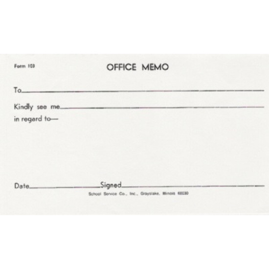 Office Memo Office Memo