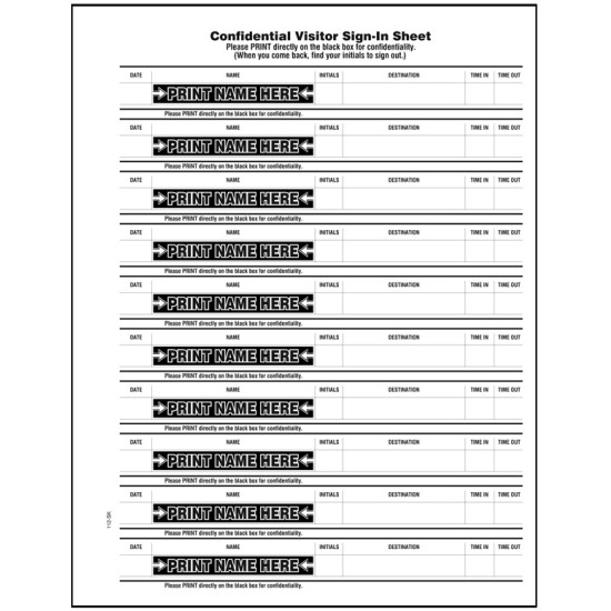 112-SK - Stock Confidential Visitor Sign-In Book 112-SK - Stock Confidential Visitor Sign-In Book