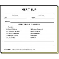 114-2 - Two-Part Merit Slip