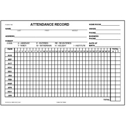 19D - Attendance Record Card