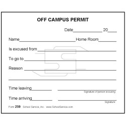 259 - Off Campus Permit