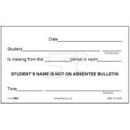 29A - Student Not on Absentee Bulletin